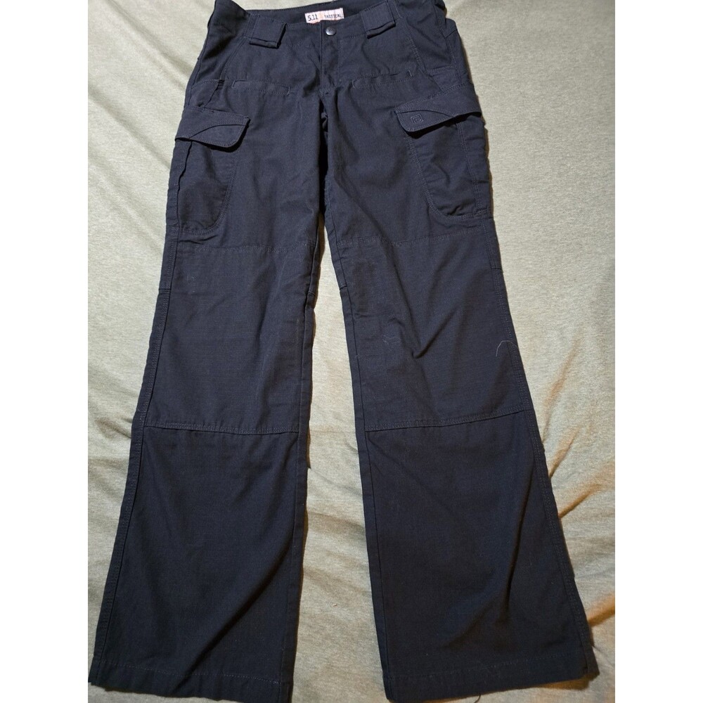 5.11 Tactical Pants Wmns Size 4 Cargo Ripstop Utility Combat Outdoor Work Black - Picture 2 of 5
